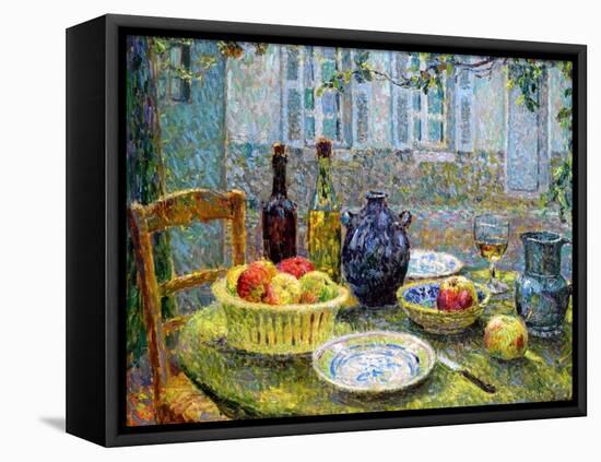 Pierre's Table, 1920-Henri Eugene Augustin Le Sidaner-Framed Stretched Canvas