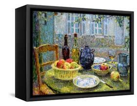 Pierre's Table, 1920-Henri Eugene Augustin Le Sidaner-Framed Stretched Canvas