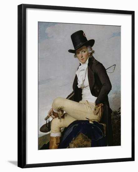 Pierre Sériziat, beau frère de l'artiste-Jacques-Louis David-Framed Giclee Print