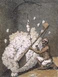 Carding Cotton from 'Voyages Aux Indes Et a La Chine', 1782 (Coloured Engraving)-Pierre Sonnerat-Giclee Print