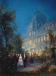 Festival at Night at the Tuileries June 10, 1867-Pierre Tetar Van Elven-Framed Stretched Canvas