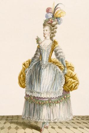 Lady's Ball Gown, Engraved by Dupin, from 'Galeries Des Modes Et Costumes Francais', 1778