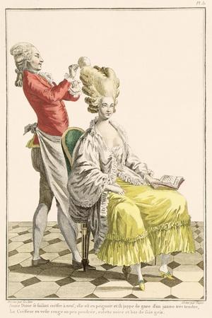 Young Woman in a Peignoir, Plate 31, Galerie Des Modes et Costumes Francais, c.1778