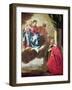 Pierre Tullier before the Virgin and Child and St. Stephen (Oil on Canvas)-Jacques Blanchard-Framed Giclee Print