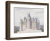 Pierrefonds, château, élévation extérieure sur la ligne C.D. du fossé-Eugène Viollet-le-Duc-Framed Giclee Print