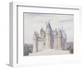 Pierrefonds, château, élévation extérieure sur la ligne C.D. du fossé-Eugène Viollet-le-Duc-Framed Giclee Print