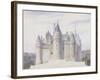 Pierrefonds, château, élévation extérieure sur la ligne C.D. du fossé-Eugène Viollet-le-Duc-Framed Giclee Print