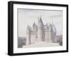 Pierrefonds, château, élévation extérieure sur la ligne C.D. du fossé-Eugène Viollet-le-Duc-Framed Giclee Print