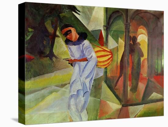 Pierrot, 1913 Canvas.-August Macke-Stretched Canvas