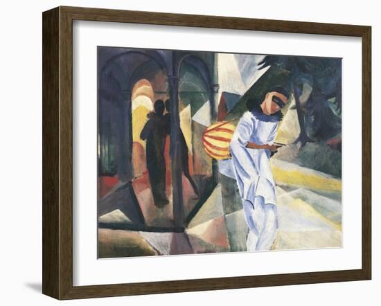 Pierrot, 1913-Auguste Macke-Framed Giclee Print