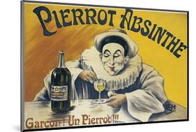 Pierrot Absinthe-null-Mounted Art Print