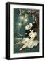 Pierrot and Ballerina with Fireworks-null-Framed Art Print