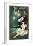 Pierrot and Ballerina with Fireworks-null-Framed Art Print