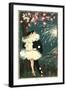 Pierrot and Ballerina with Fireworks-null-Framed Art Print