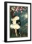 Pierrot and Ballerina with Fireworks-null-Framed Art Print