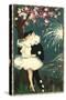 Pierrot and Ballerina with Fireworks-null-Stretched Canvas