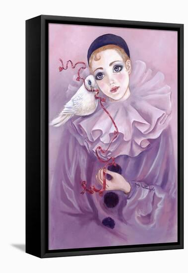 Pierrot and Dove-Judy Mastrangelo-Framed Stretched Canvas