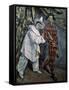 Pierrot and Harlequin (Mardi-Gra), C1888-Paul Cézanne-Framed Stretched Canvas