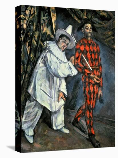 Pierrot and Harlequin (Mardi Gras), 1888-Paul Cézanne-Stretched Canvas