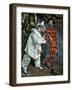 Pierrot and Harlequin (Mardi Gras), 1888-Paul Cézanne-Framed Giclee Print