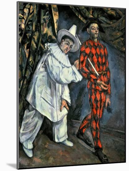 Pierrot and Harlequin (Mardi Gras), 1888-Paul Cézanne-Mounted Giclee Print