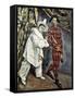 Pierrot and Harlequin (Mardi Gras), 1888-Paul Cézanne-Framed Stretched Canvas