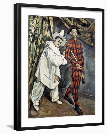 Pierrot and Harlequin (Mardi Gras), 1888-Paul Cézanne-Framed Giclee Print