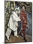 Pierrot and Harlequin (Mardi Gras), 1888-Paul Cézanne-Mounted Giclee Print