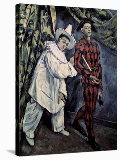 Pierrot and Harlequin-Paul Cézanne-Stretched Canvas