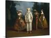 Pierrot and Harlequin-Philippe Mercier-Stretched Canvas