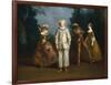 Pierrot and Harlequin-Philippe Mercier-Framed Art Print