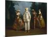 Pierrot and Harlequin-Philippe Mercier-Mounted Art Print