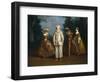 Pierrot and Harlequin-Philippe Mercier-Framed Art Print