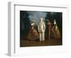 Pierrot and Harlequin-Philippe Mercier-Framed Art Print