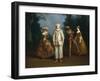 Pierrot and Harlequin-Philippe Mercier-Framed Art Print