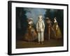 Pierrot and Harlequin-Philippe Mercier-Framed Art Print