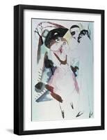 Pierrot and Lady 1913-Auguste Macke-Framed Giclee Print