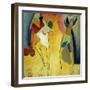 Pierrot and Pierrette, (Oil on Canvas)-Walt Kuhn-Framed Giclee Print