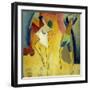 Pierrot and Pierrette, (Oil on Canvas)-Walt Kuhn-Framed Giclee Print