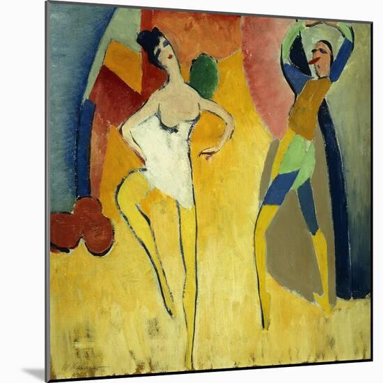 Pierrot and Pierrette, (Oil on Canvas)-Walt Kuhn-Mounted Giclee Print