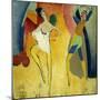 Pierrot and Pierrette, (Oil on Canvas)-Walt Kuhn-Mounted Giclee Print