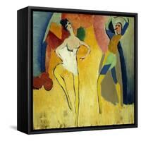 Pierrot and Pierrette, (Oil on Canvas)-Walt Kuhn-Framed Stretched Canvas