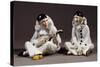 Pierrot and Pierrette, Porcelain, Gotha Manufacture, Thuringia, Germany-null-Stretched Canvas