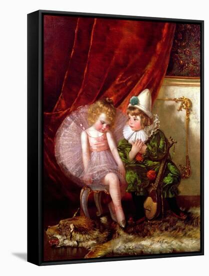 Pierrot and Pierrette-Edmond Louyot-Framed Stretched Canvas