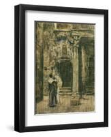 Pierrot and Woman Embracing-Walter Richard Sickert-Framed Premium Giclee Print