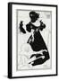 Pierrot as Caddie' Design for a Golf Club Card, 1894-Aubrey Beardsley-Framed Giclee Print