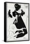 Pierrot as Caddie' Design for a Golf Club Card, 1894-Aubrey Beardsley-Framed Stretched Canvas