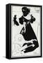 Pierrot as Caddie' Design for a Golf Club Card, 1894-Aubrey Beardsley-Framed Stretched Canvas