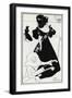 Pierrot as Caddie' Design for a Golf Club Card, 1894-Aubrey Beardsley-Framed Giclee Print