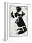 Pierrot as Caddie' Design for a Golf Club Card, 1894-Aubrey Beardsley-Framed Giclee Print